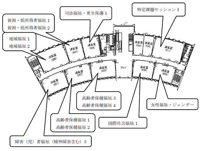 N1号棟 6階 会場見取り図